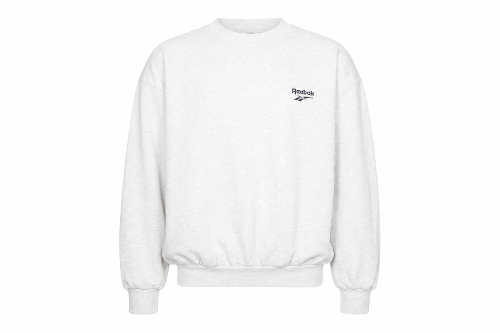 Reebok Men's Grey Pullover Sweatshirt M Regular Fit Crew Neck