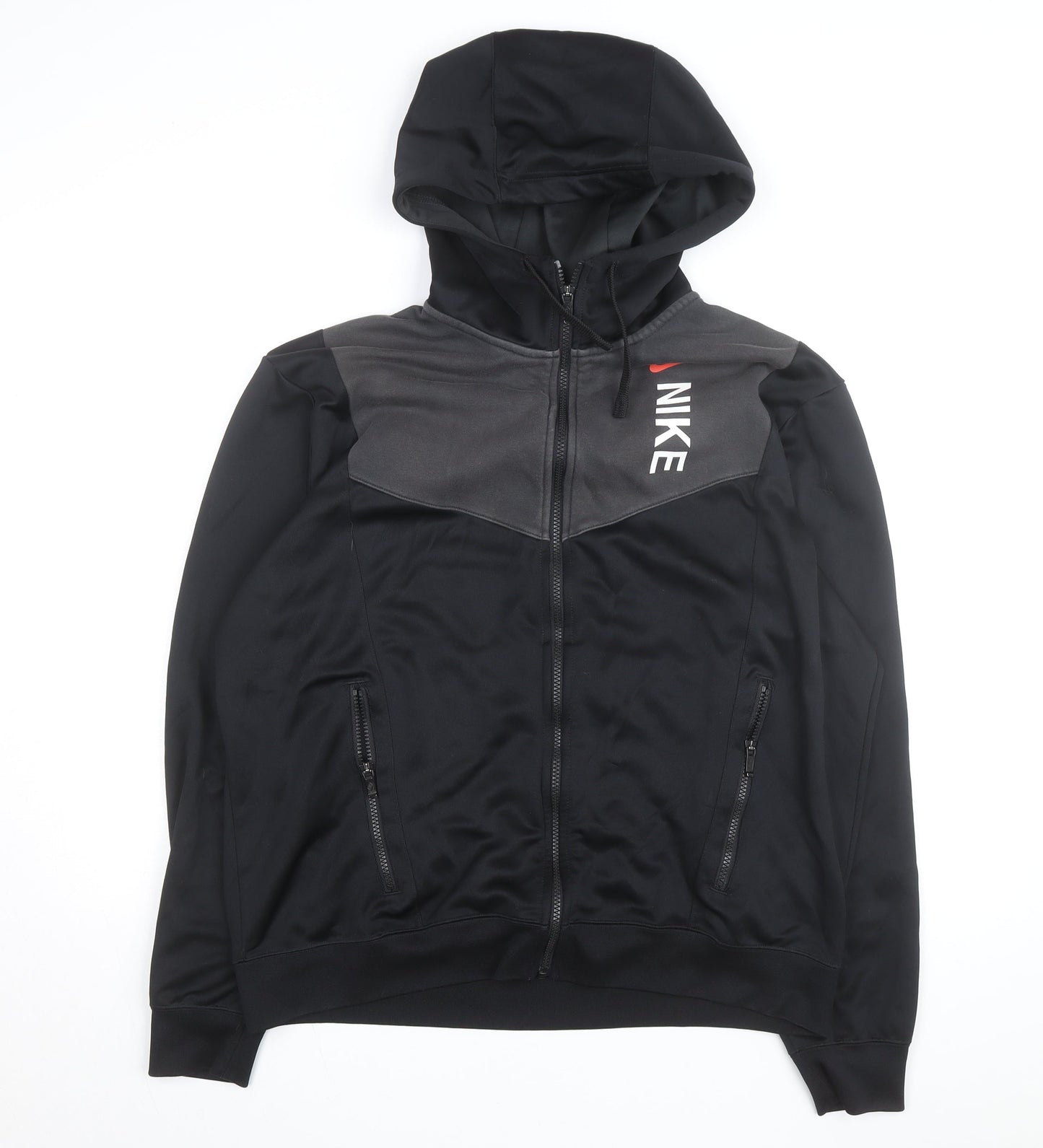 Nike Men's Black Full Zip Sports Hoodie Size L