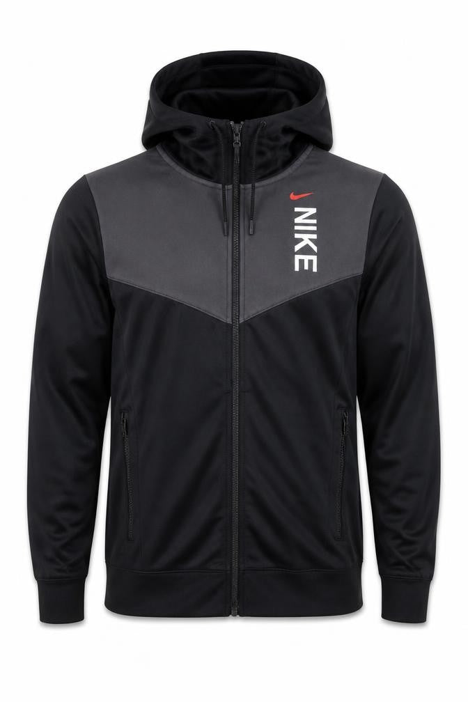 Nike Men's Black Full Zip Sports Hoodie Size L