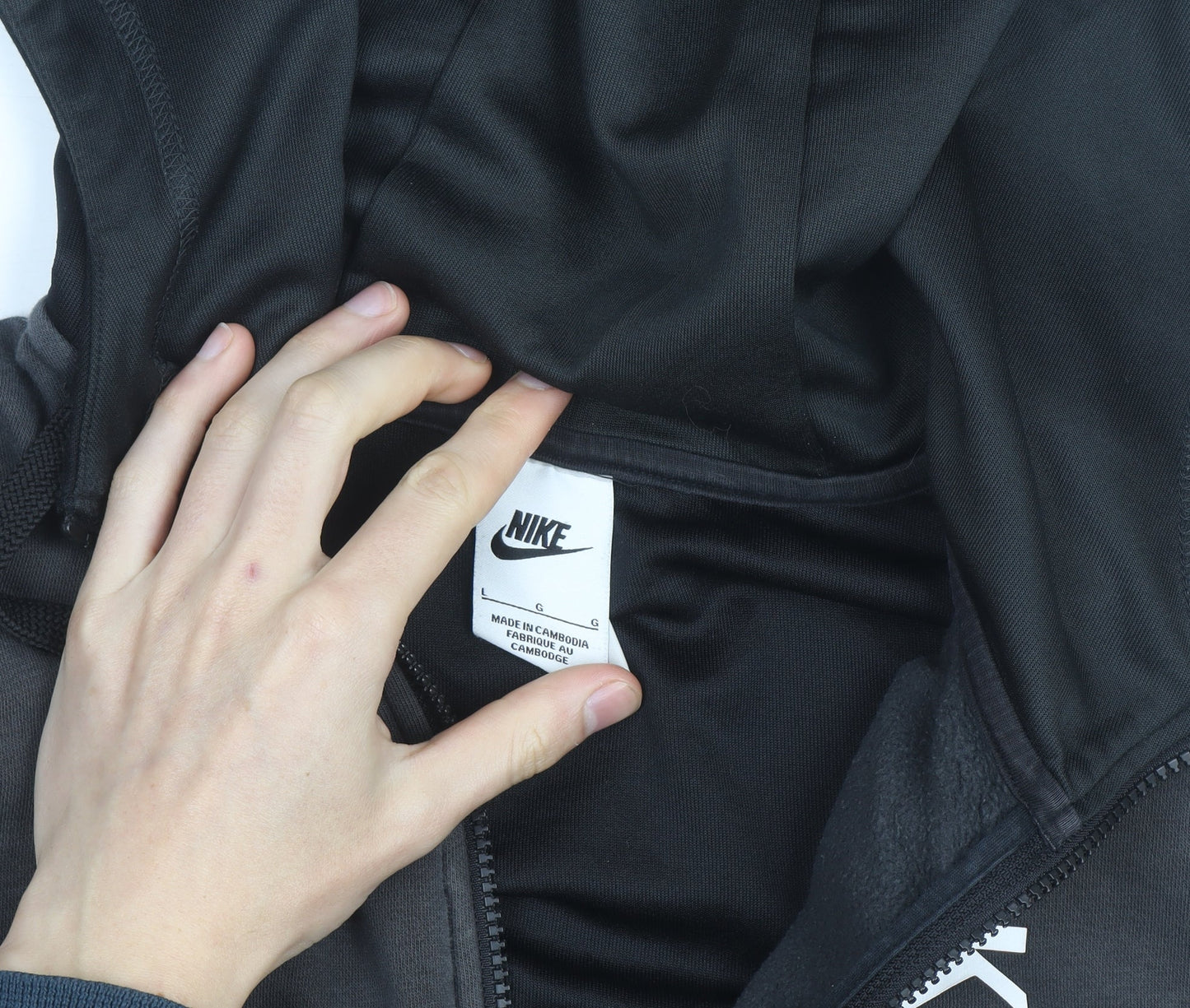 Nike Men's Black Full Zip Sports Hoodie Size L