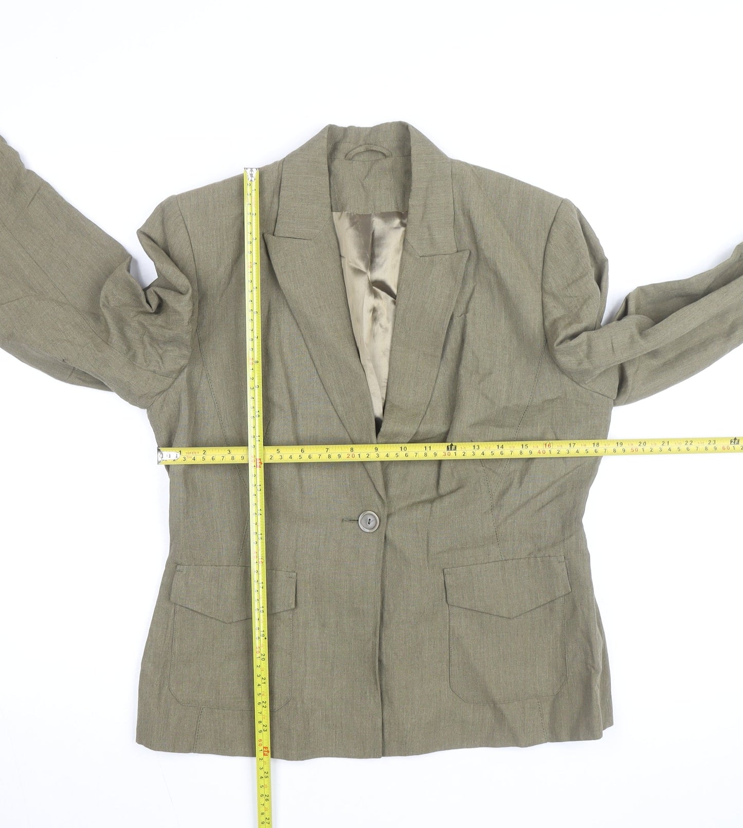 Principles Women Brown Size 14 Single-Breasted Blazer Jacket