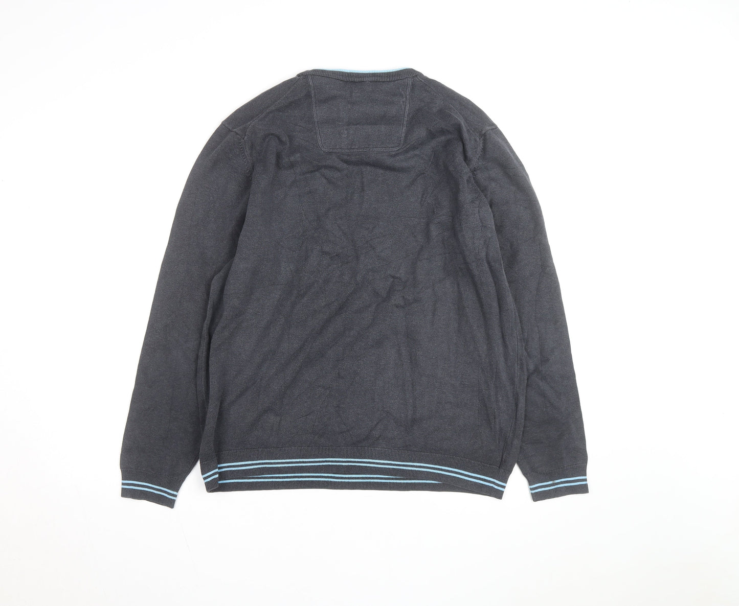 Hugo Boss Men's Grey Cotton Crew Neck Pullover Jumper XXL