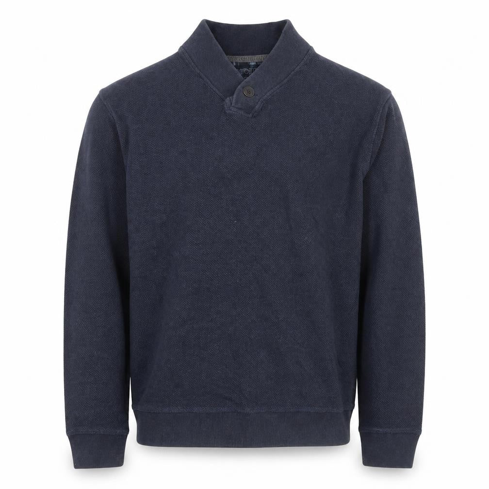 RJR John Rocha Mens Blue Collared Pullover Jumper Size M Cotton Blend
