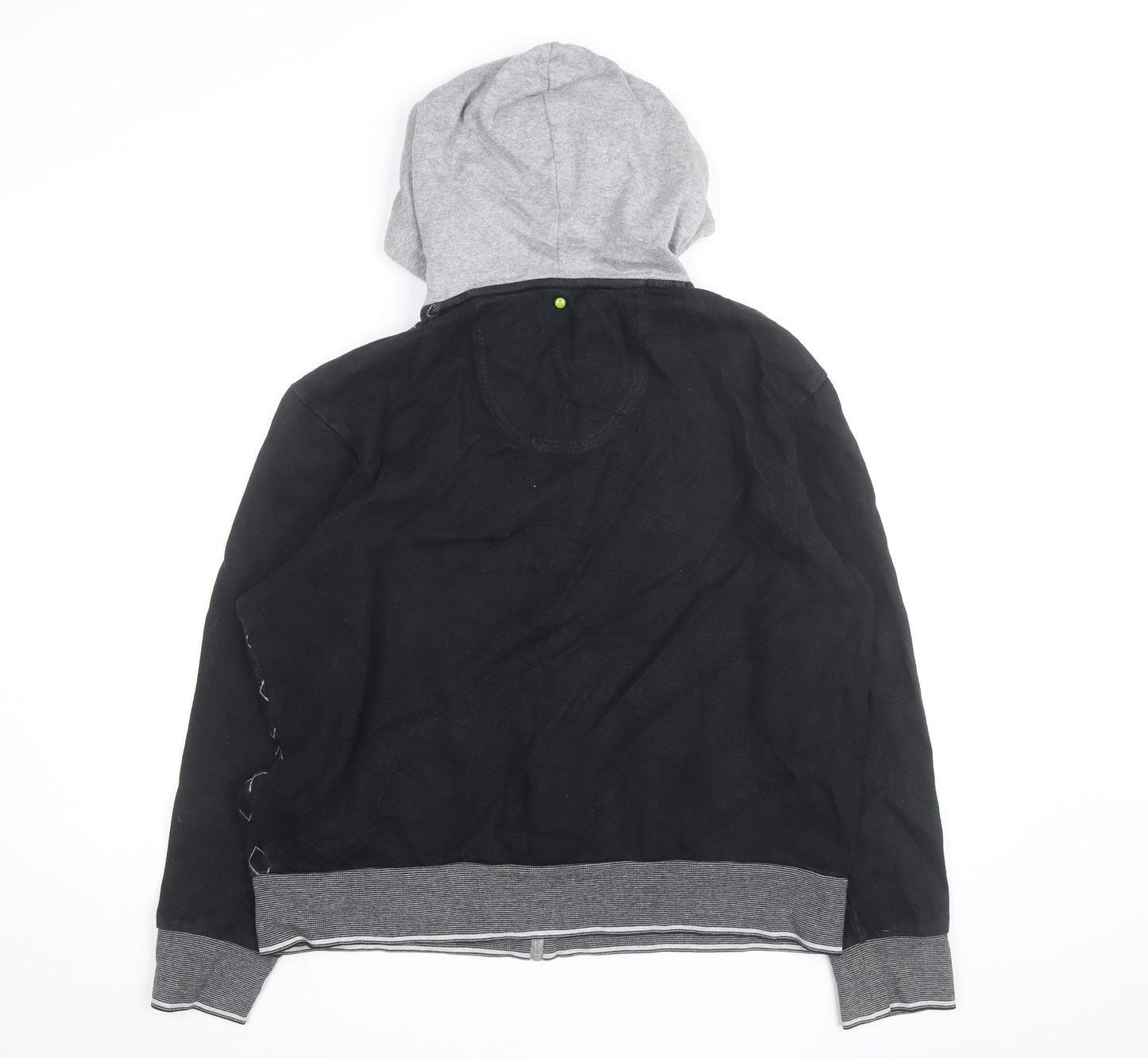 BOSS Mens Black Argyle Full Zip Hoodie XL Classic Knit Sweatshirt