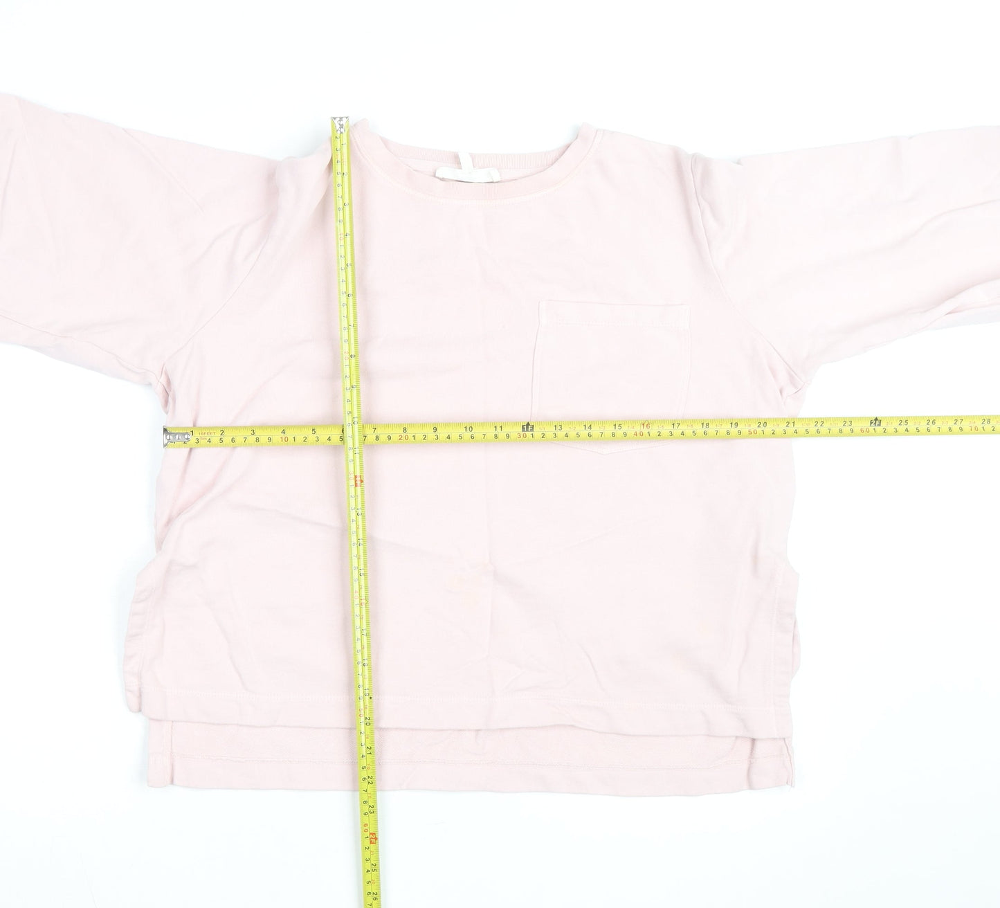 Marks and Spencer Per Una Women's Pink Cotton Pullover Sweatshirt Size 14