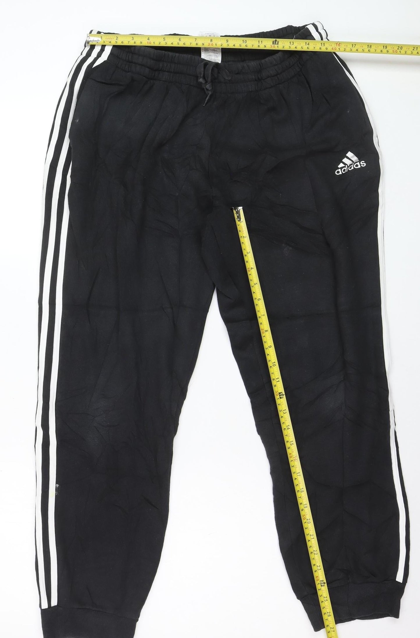Adidas Mens Black XL Jogger Trousers Elastic Waist Activewear
