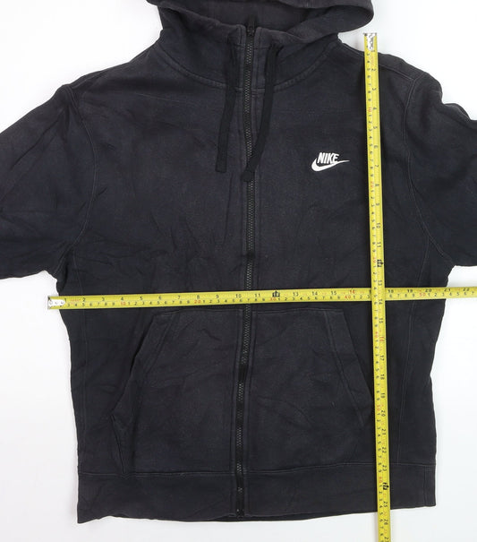 Nike Men’s Black Full Zip Hoodie Size M Regular Fleece Sportswear