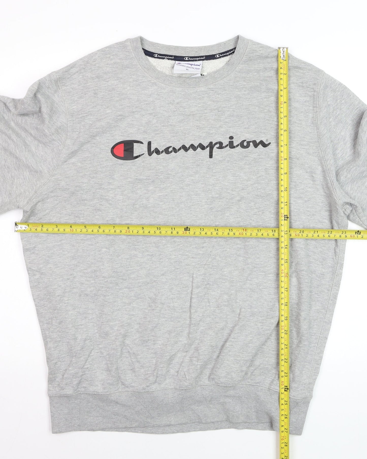Champion Mens Grey XL Crew Neck Pullover Sweatshirt
