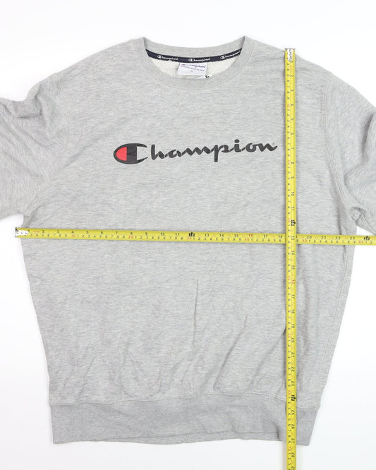Champion Mens Grey XL Crew Neck Pullover Sweatshirt