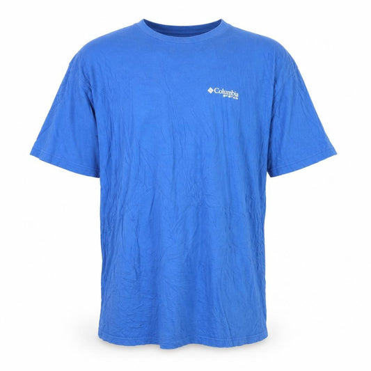 Columbia Men's Blue 2XL Cotton Graphic Fishing T-Shirt