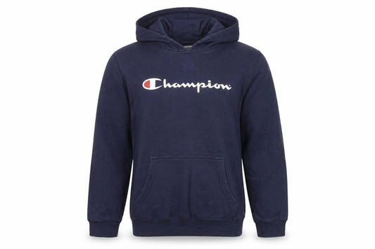 Champion Boys Blue Pullover Hoodie Youth 14 Years Casual Logo Fleece