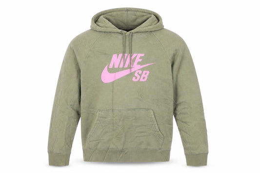 Nike SB Men's Green Pullover Hoodie M Graphic Logo Fleece