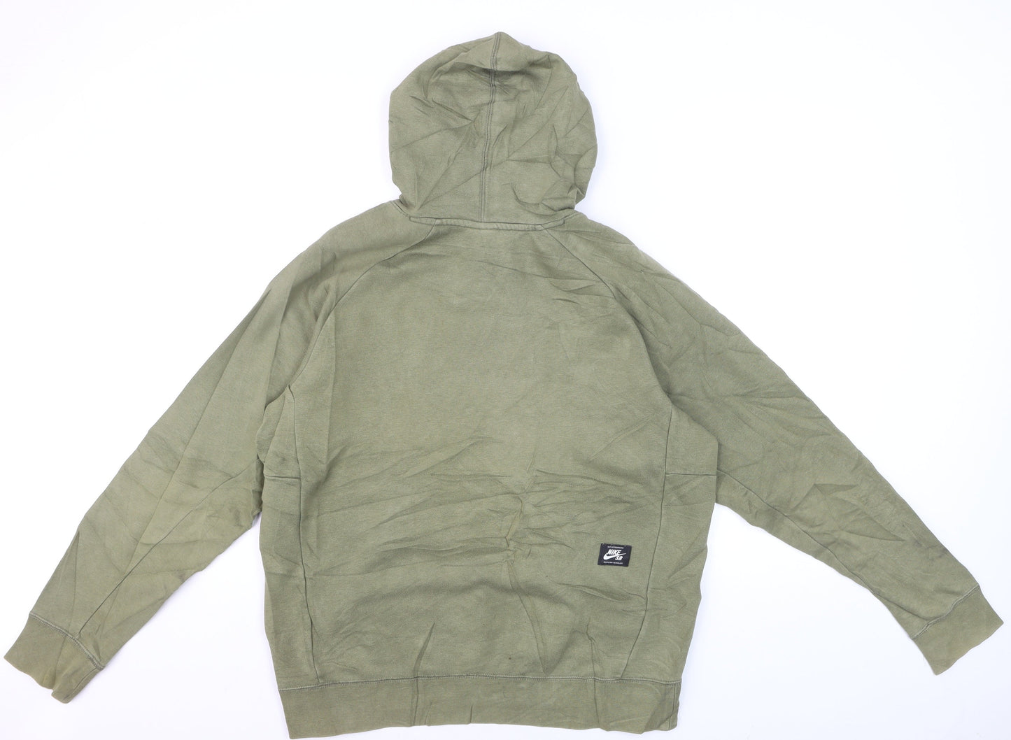 Nike SB Men's Green Pullover Hoodie M Graphic Logo Fleece