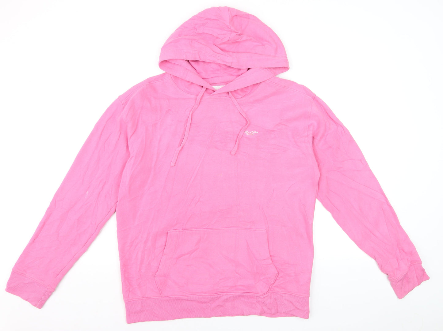 Hollister Womens Pink Pullover Hoodie Medium Cotton Blend Casual