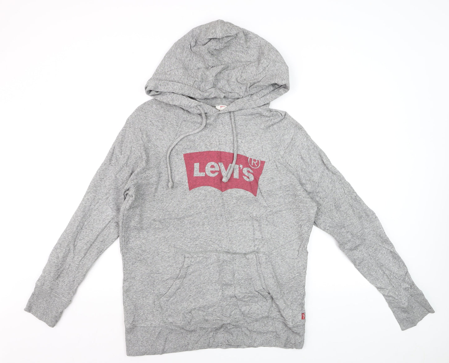 Levi's Men's Grey Pullover Hoodie Small Graphic Print Casual