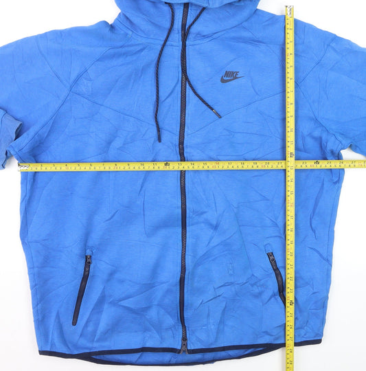 Nike Men's Blue 2XL Full Zip Hoodie Lightweight Sportswear