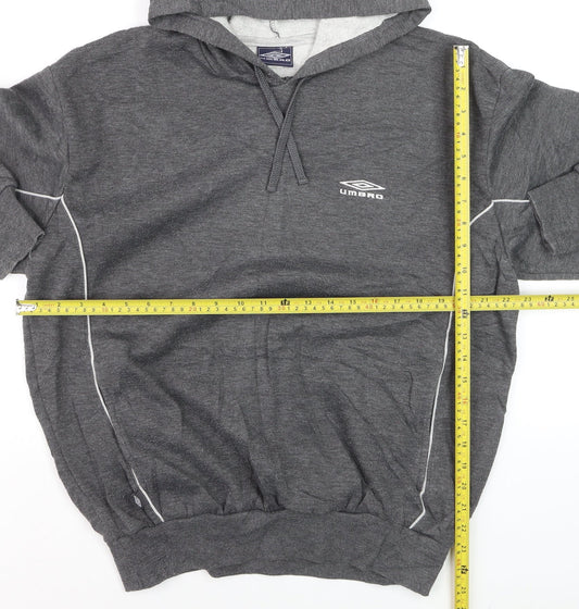 Umbro Men's Grey Pullover Hoodie Size M Sportswear
