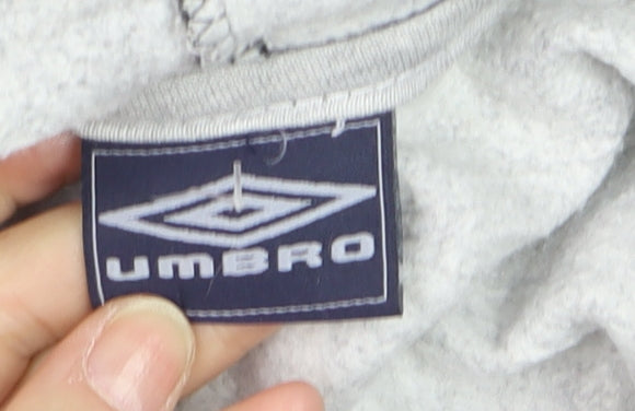 Umbro Men's Grey Pullover Hoodie Size M Sportswear