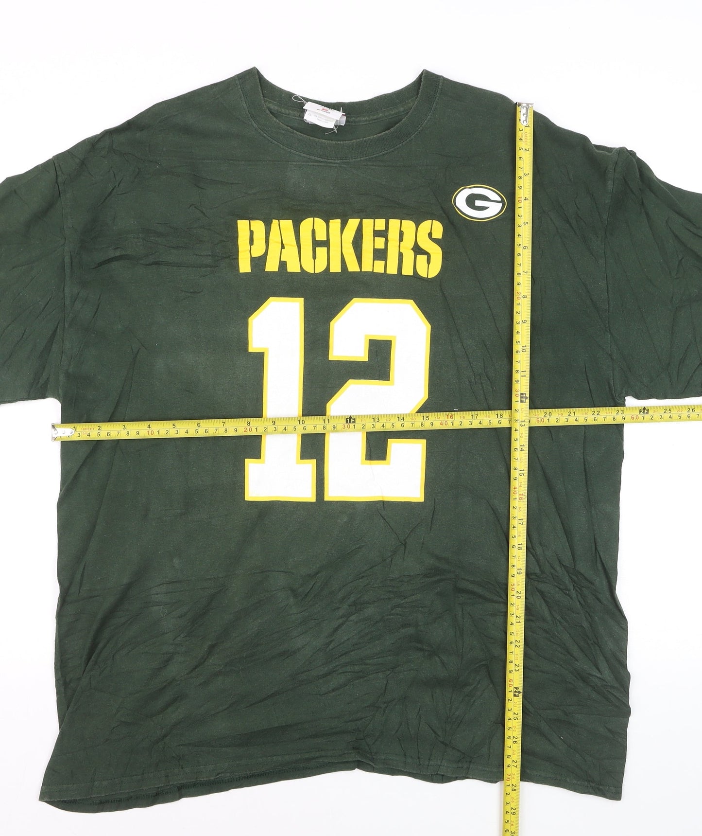 NFL Team Apparel Men's Green Packers 12 T-Shirt XL Cotton Sportswear