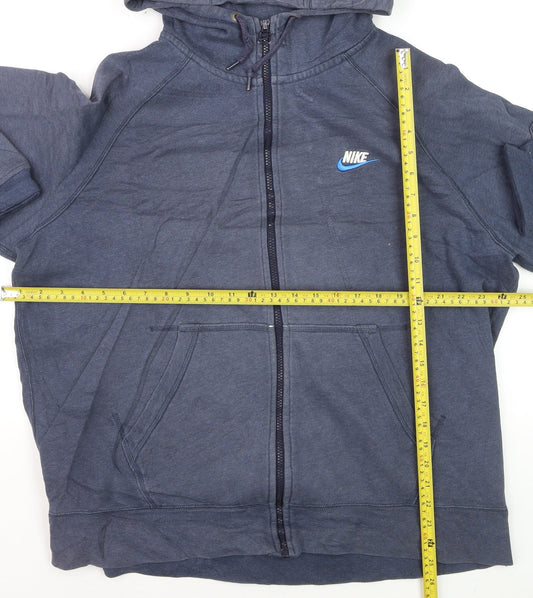 Nike Men's Blue Full Zip Hoodie XL Hooded Sweatshirt