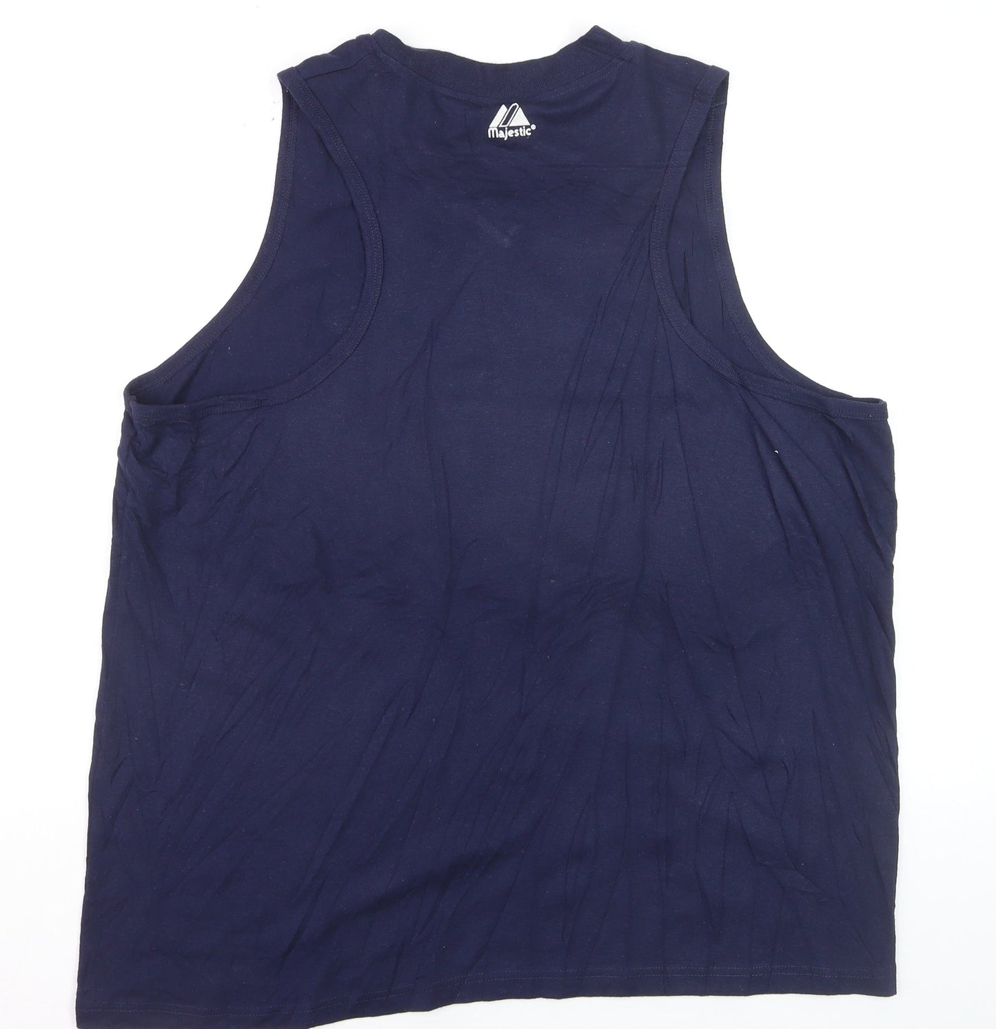 Majestic Men’s Blue Red Sox Sleeveless V-Neck 2XL Sports T-Shirt