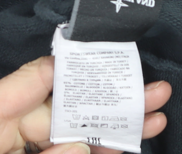Stone Island Men's Black Cargo Jersey Shorts L Elastic Waist