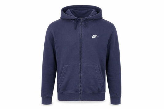 Nike Men's Blue M Full Zip Hoodie with Logo Pockets