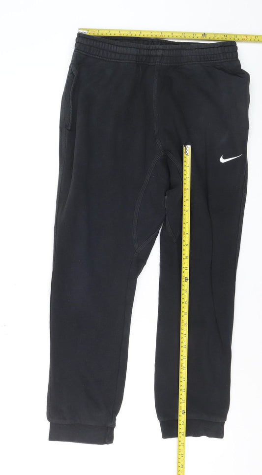 Nike Men's Black Jogger Trousers L Fleece Regular Fit Activewear