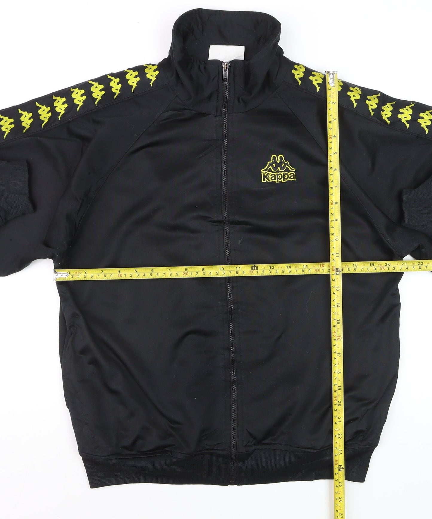 Kappa Men's Black Medium Track Jacket Full Zip Sportswear