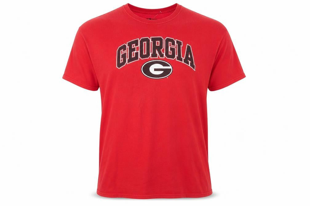 Russell Athletic Men's Red Georgia 2XL Graphic Print T-Shirt