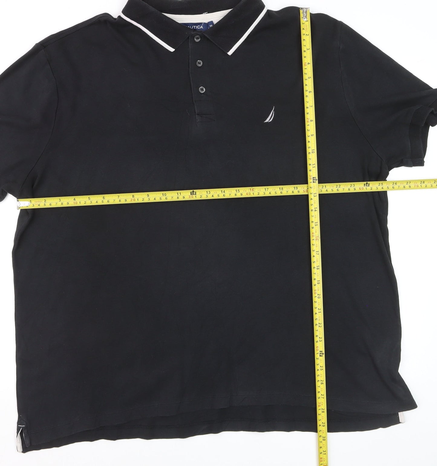 Nautica Men's Black 2XL Cotton Polo Shirt Classic Fit