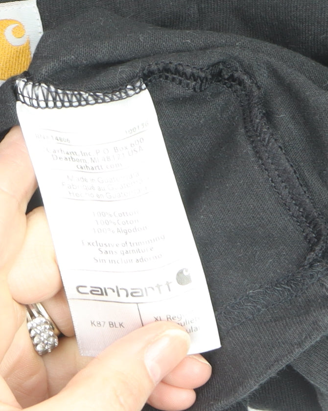 Carhartt Men's Black XL Classic Fit Pocket Work T-Shirt