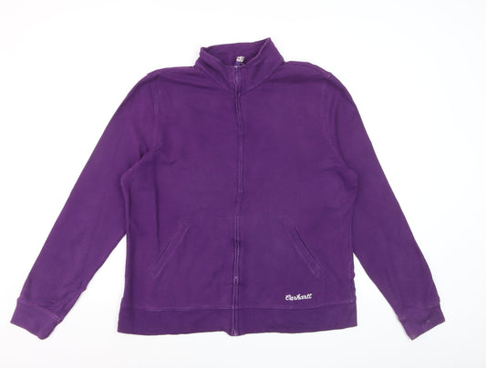 Carhartt Women Purple Full Zip Sweatshirt XL Cotton Blend Casual