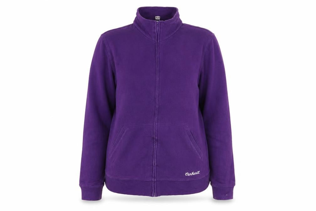 Carhartt Women Purple Full Zip Sweatshirt XL Cotton Blend Casual