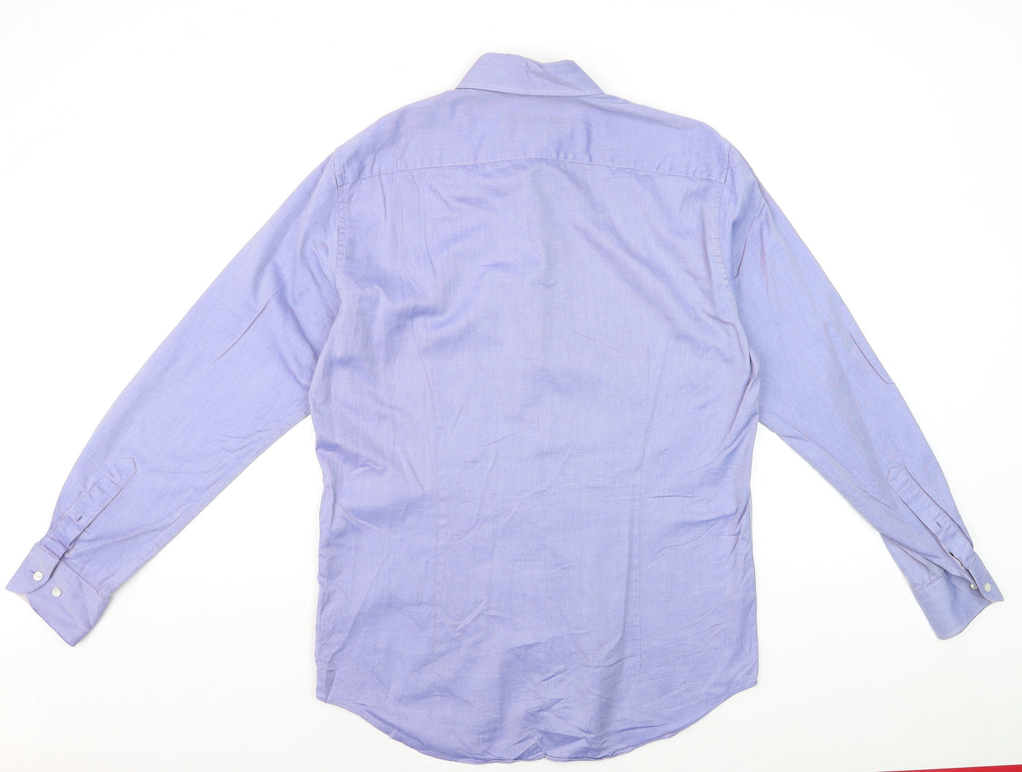 Tommy Hilfiger Men's Blue Fitted Long Sleeve Dress Shirt Size 15.5 39