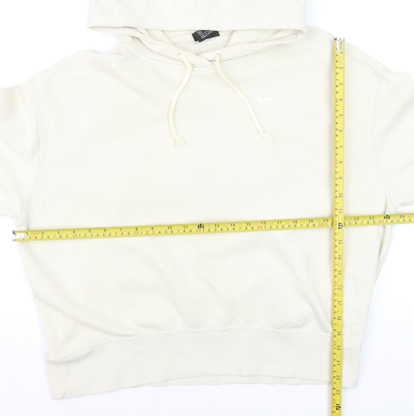 Nike Men's Ivory Pullover Hoodie M Regular Fit Fleece Sweatshirt