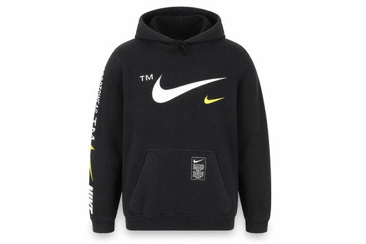 Nike Men's Black XL Pullover Hoodie with Logo Print