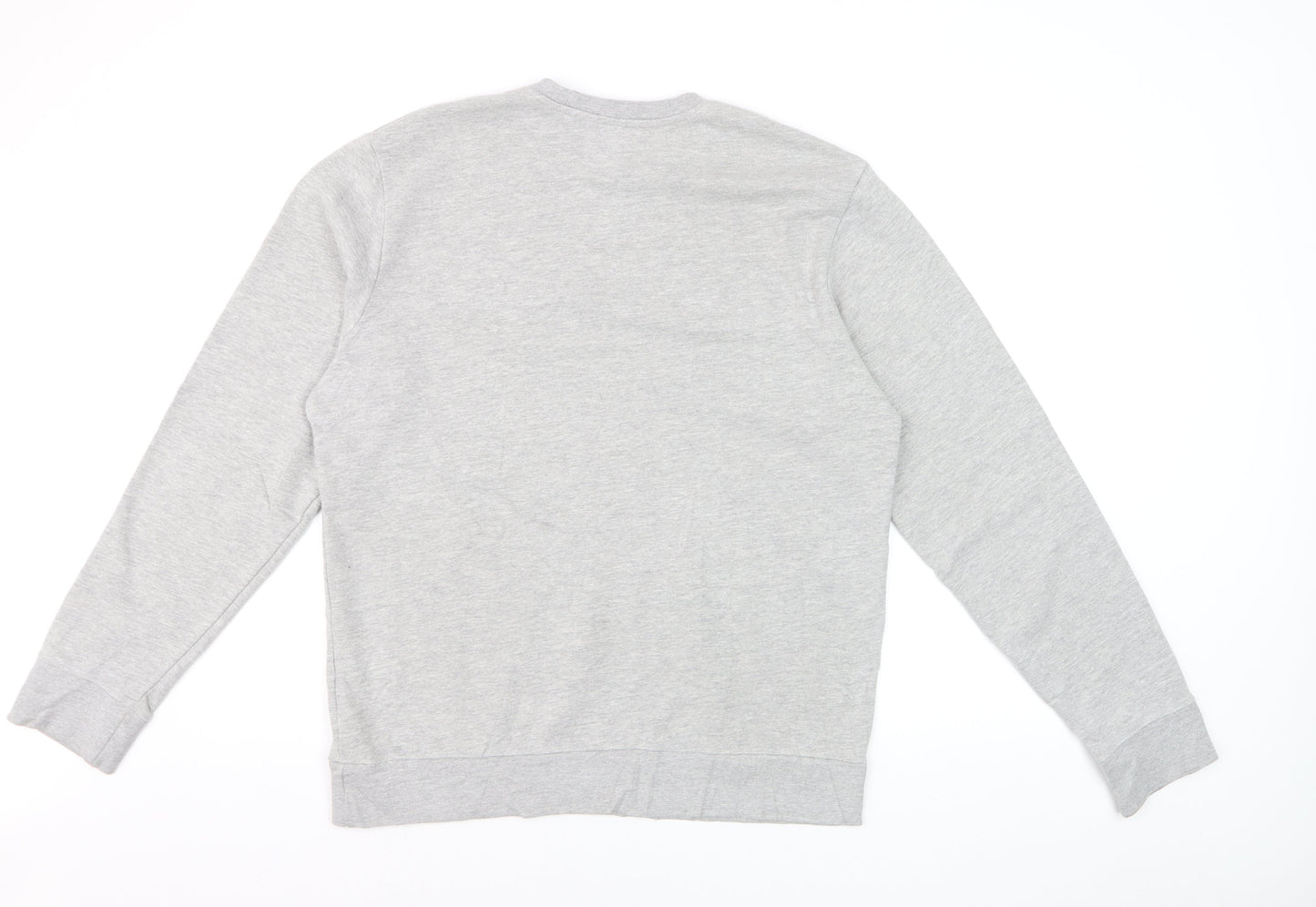 Champion Men's Grey Crew Neck Embroidered Logo Sweatshirt M