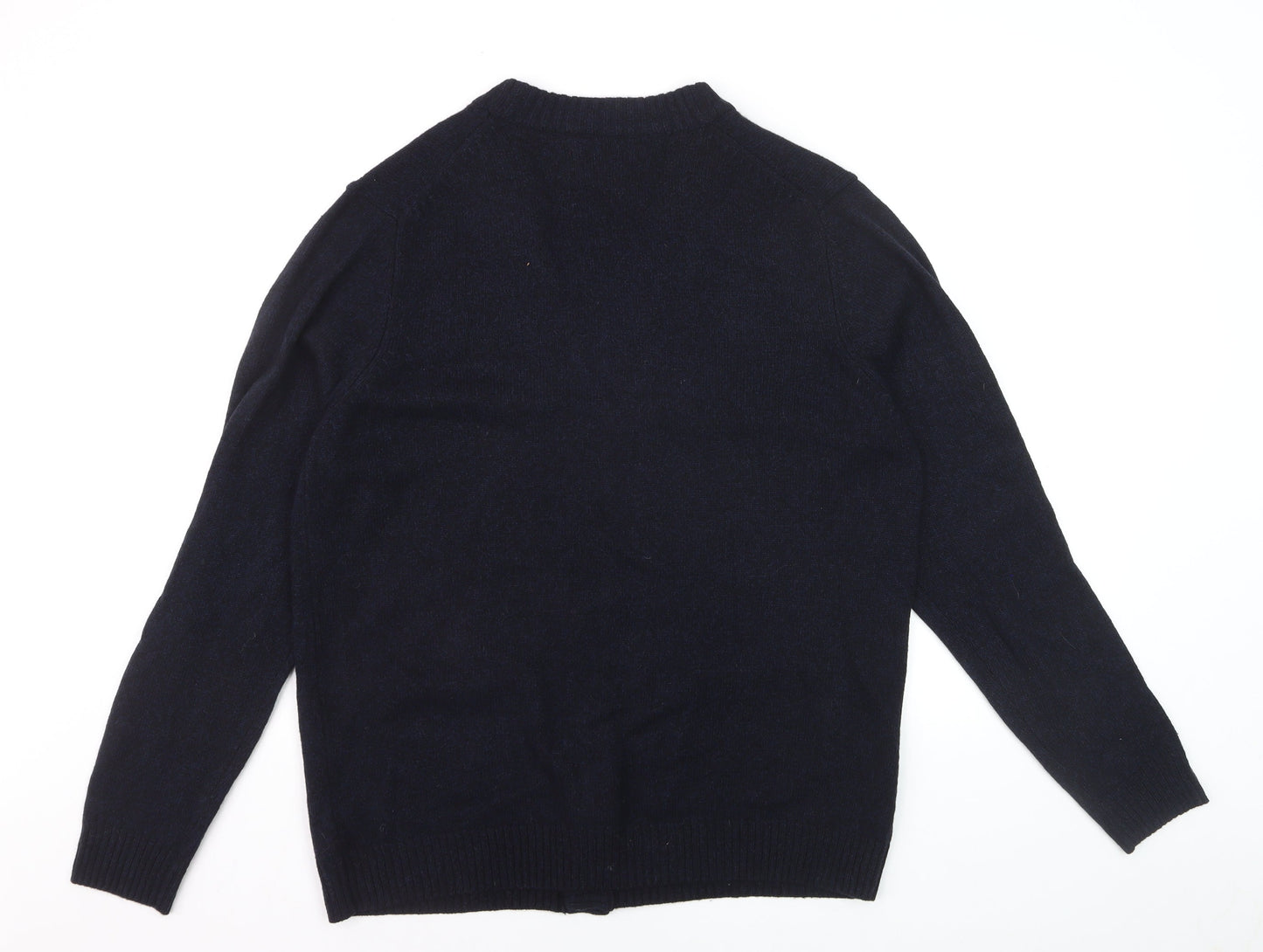 Marks and Spencer Men’s Blue Lambswool Cardigan L Classic Knit