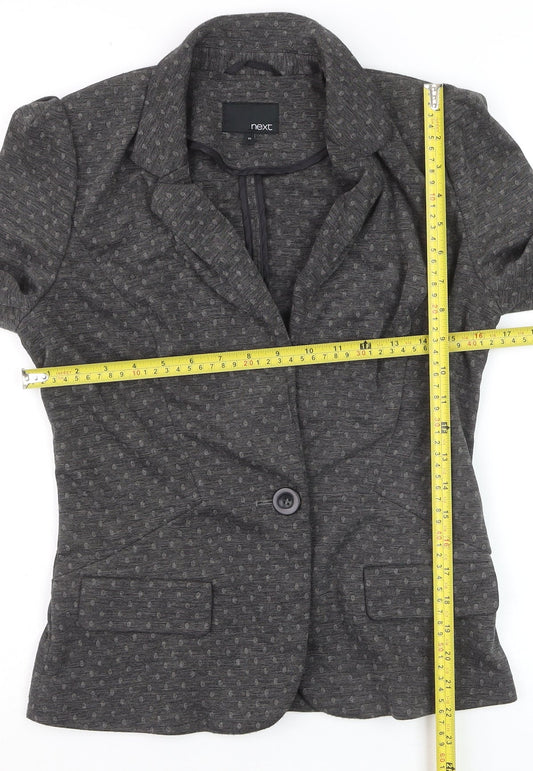Next Women's Grey Tailored Blazer Jacket Size 10 Slim Fit