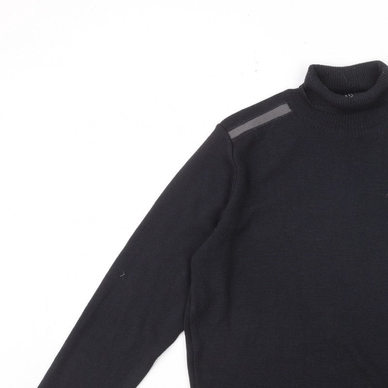 Additional view of Reiss Men's Black Roll Neck Slim Fit Knit Jumper, size S