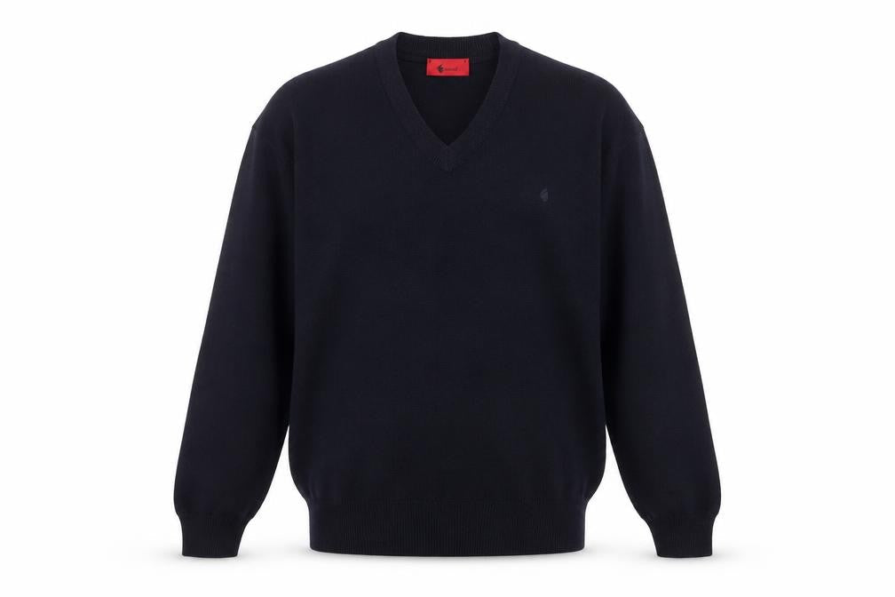 Gabicci Men's Black Wool Blend V-Neck Pullover Jumper L