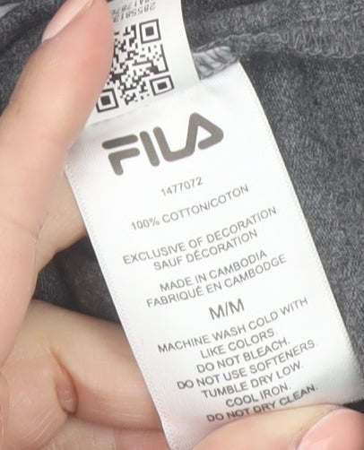 Fila Men’s Grey Cotton Crew Neck Short Sleeve T-Shirt M