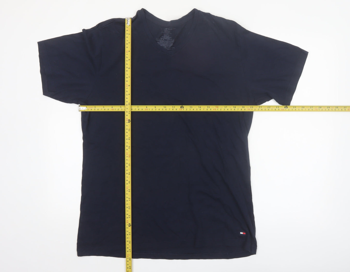 Tommy Hilfiger Men's Navy Blue Slim Fit V-Neck T-Shirt XL