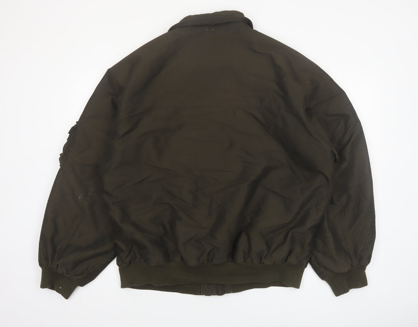Tommy Hilfiger Men's Green Bomber Jacket XL Military Style