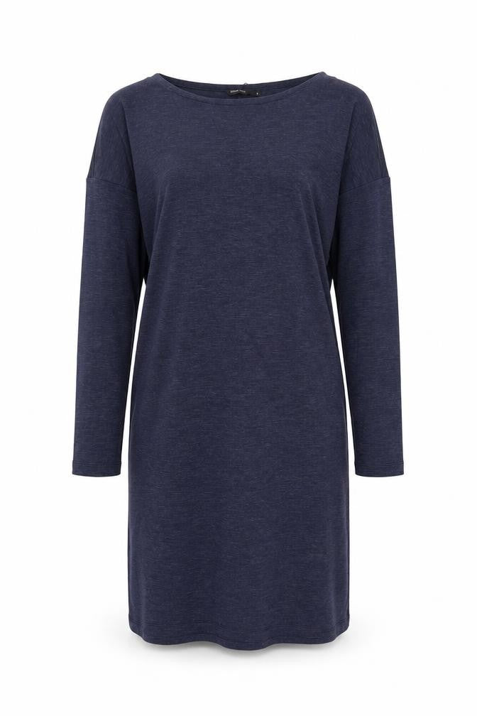 Rohan Women Blue Size 8 Shift Knit Long Sleeve Knee Dress