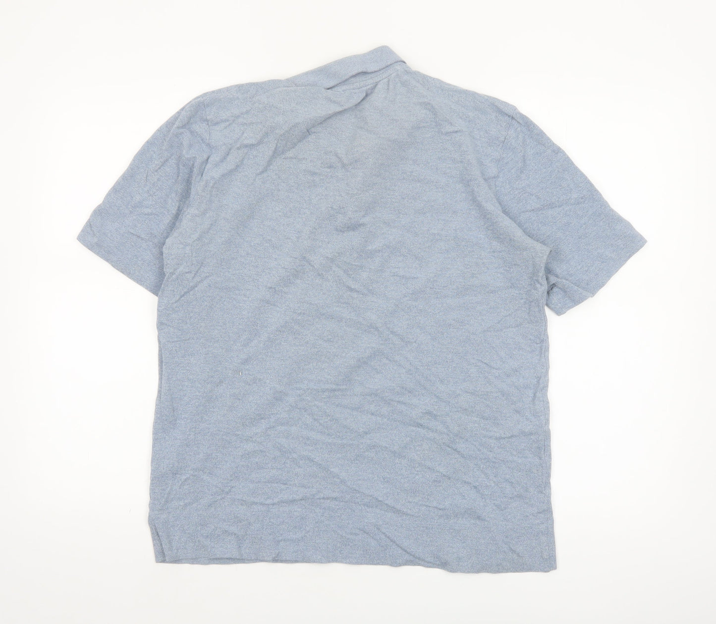 COS Men’s Grey Cotton Polo Shirt Size M Short Sleeve