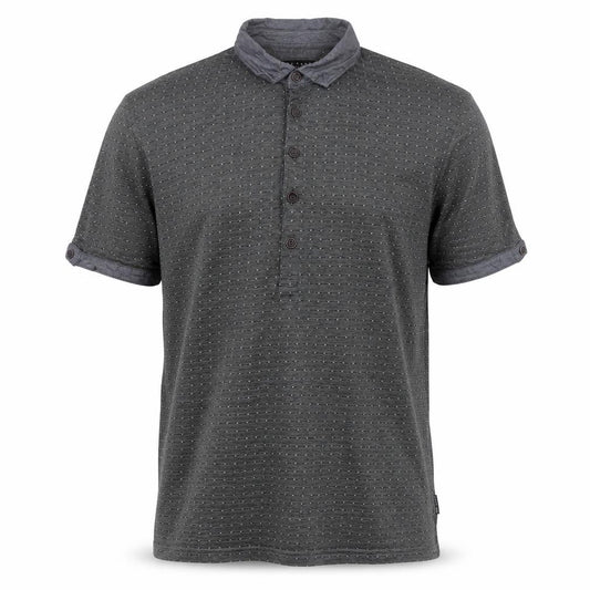 Ted Baker Men's Grey Geometric Cotton Polo Shirt Size M