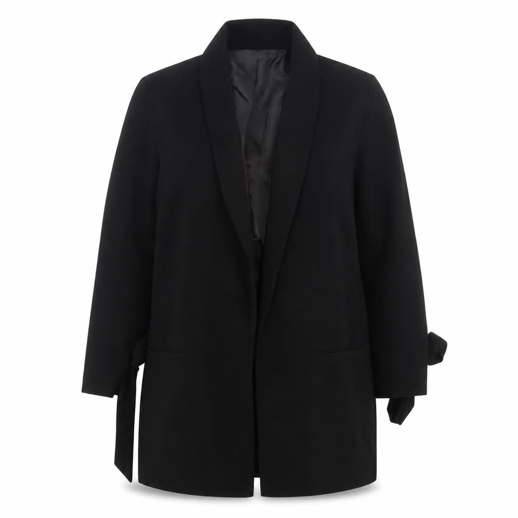 Next Women's Black Shawl Lapel Belted Blazer Jacket Size 8