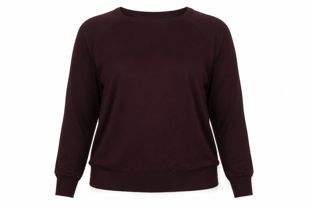 Zara Women Red Crew Neck Long Sleeve Pullover Jumper Size 12